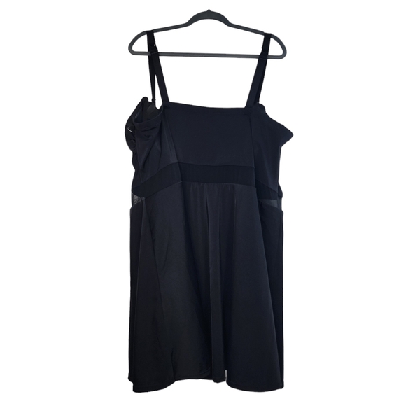 Torrid Black One Piece Skater SwimDress Swimsuit Beach Pool Vacation resort - Picture 2 of 13